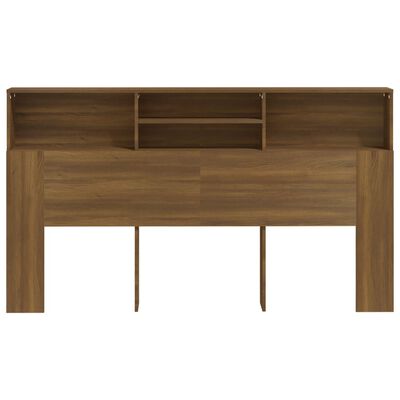 vidaXL Headboard Cabinet Brown oak 180x19x103.5 cm