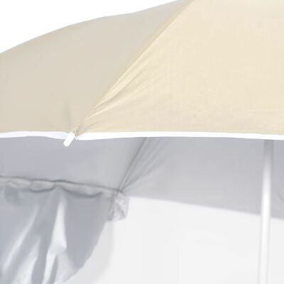 vidaXL Beach Parasol with Side Walls Sand 215 cm