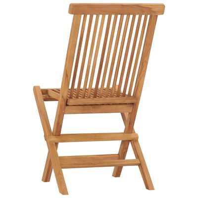 vidaXL Folding Garden Chairs 2 pcs Solid Teak Wood