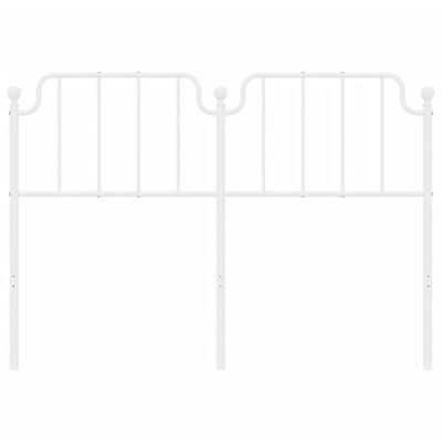 vidaXL Metal Headboard White 150 cm