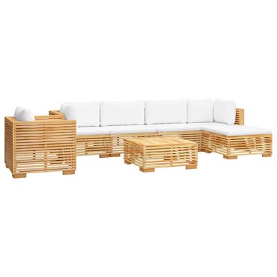 vidaXL 7 Piece Garden Lounge Set with Cushions Solid Wood Teak