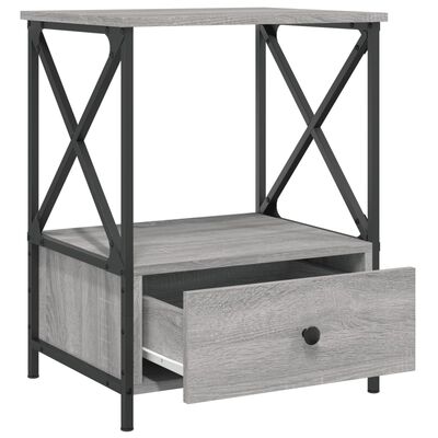 vidaXL Bedside Tables 2 pcs Grey Sonoma 50x41x65 cm Engineered Wood