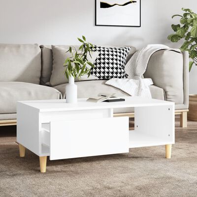 vidaXL Coffee Table White 90x50x36.5 cm Engineered Wood