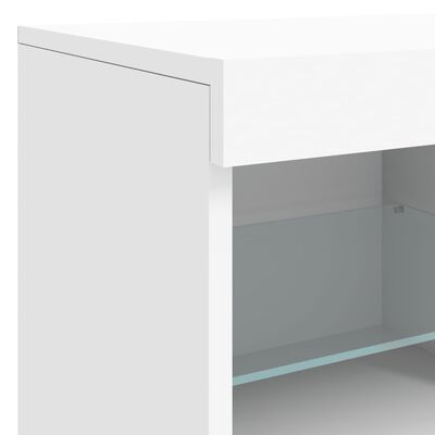 vidaXL Sideboard with LED Lights White 163x37x67 cm