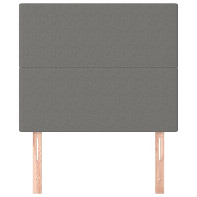 vidaXL Headboards 2 pcs Dark Grey 100 cm Fabric