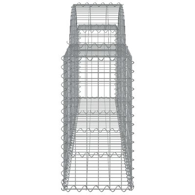 vidaXL Arched Gabion Basket 200x30x60/80 cm Galvanised Iron