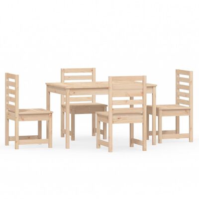 vidaXL 5 Piece Garden Dining Set Solid Wood Pine