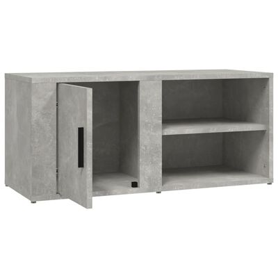 vidaXL TV Cabinet Concrete Grey 80x31,5x36 cm Engineered Wood