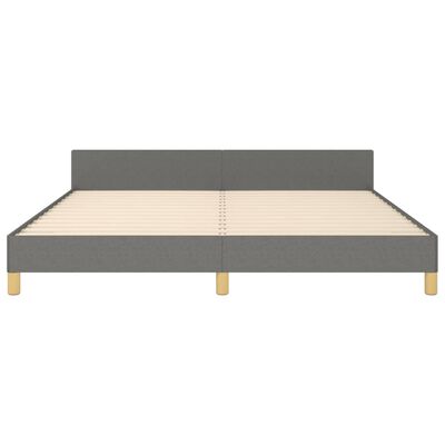 vidaXL Bed Frame without Mattress Dark Grey 152x203 cm Queen Fabric