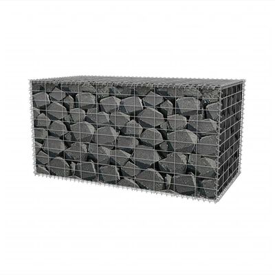 vidaXL Gabion Basket Galvanised Steel 100x50x50 cm