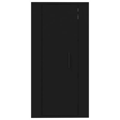 vidaXL Wall Mounted TV Cabinet Black 40x34,5x80 cm