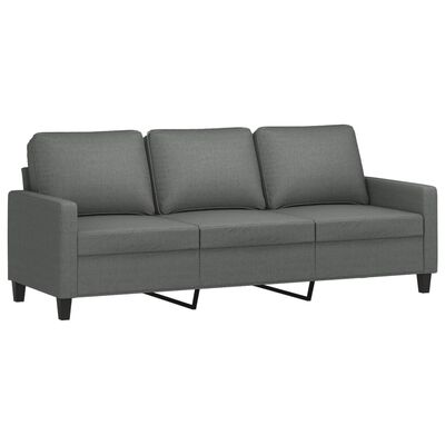 vidaXL 3-Seater Sofa Dark Grey 180 cm Fabric