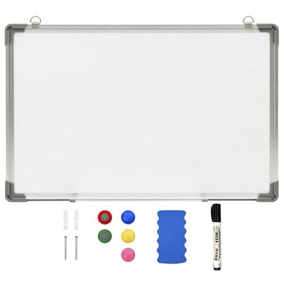 vidaXL Magnetic Dry-erase Whiteboard White 50x35 cm Steel