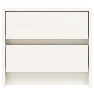 vidaXL Bedside Cabinet White 40x31x35.5 cm Solid Wood Pine