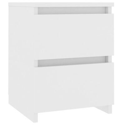 vidaXL Bedside Cabinet White 30x30x40 cm Engineered Wood