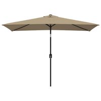 vidaXL Outdoor Parasol with Metal Pole 300x200 cm Taupe