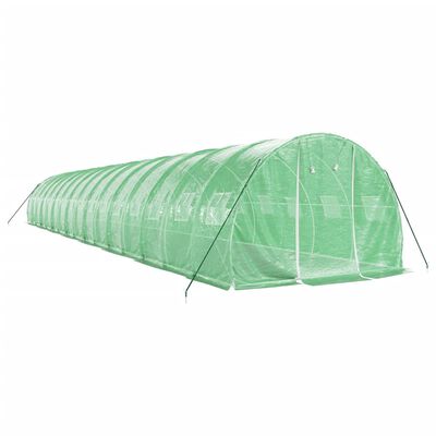 vidaXL Greenhouse with Steel Frame Green 48 m² 16x3x2 m