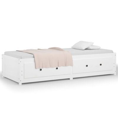 vidaXL Day Bed without Mattress White 90x190 cm Single Solid Wood Pine