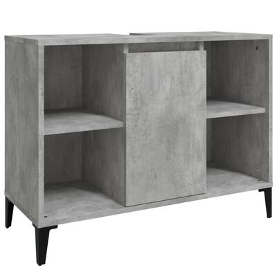 vidaXL Sink Cabinet Concrete Grey 80x33x60 cm Engineered Wood