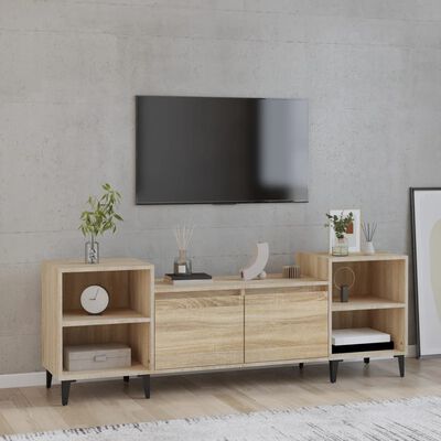 vidaXL TV Cabinet Sonoma Oak 160x35x55 cm Engineered Wood