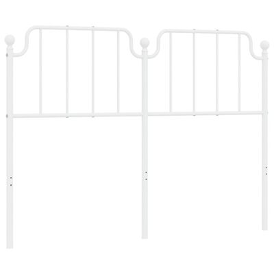 vidaXL Metal Headboard White 150 cm