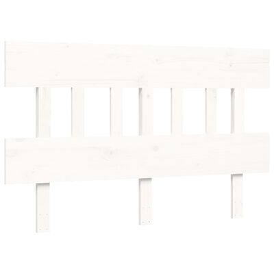 vidaXL Bed Frame without Mattress White Double Solid Wood