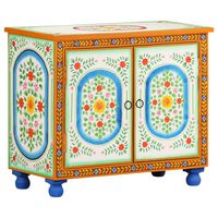 vidaXL Hand Painted Sideboard 70x35x60 cm Solid Mango Wood