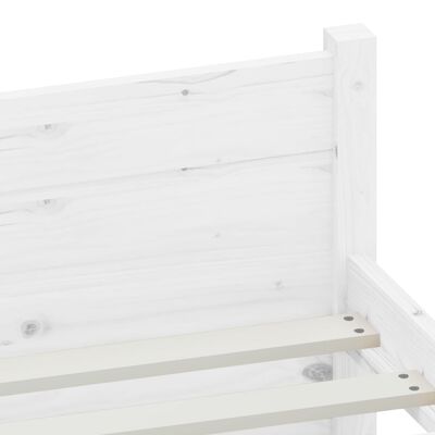 vidaXL Bed Frame without Mattress White Solid Wood 90x190 cm Single