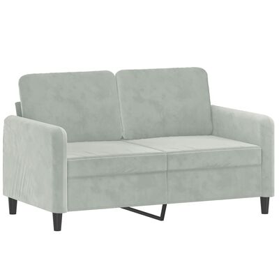 vidaXL 2-Seater Sofa Light Grey 120 cm Velvet