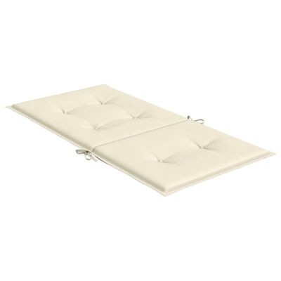 vidaXL Garden Lowback Chair Cushions 2 pcs Cream 100x50x3 cm Oxford Fabric