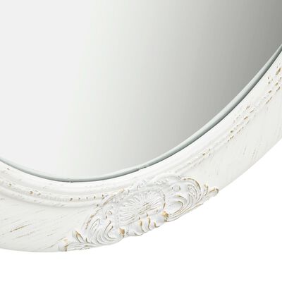 vidaXL Wall Mirror Baroque Style 50x70 cm White