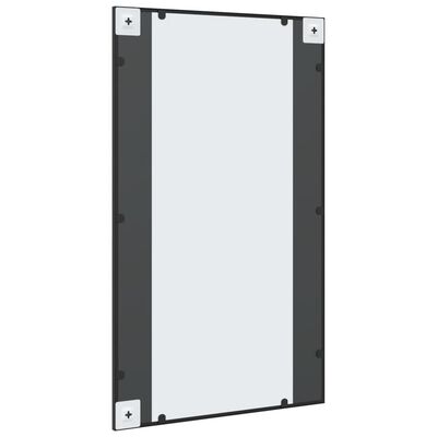 vidaXL Wall Mirror Black 60x100 cm Rectangle Iron