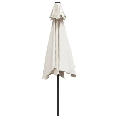 vidaXL Parasol Sand White 3m Steel Pole