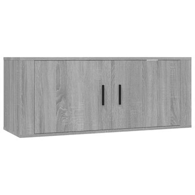 vidaXL Wall-mounted TV Cabinets 2 pcs Grey Sonoma 100x34.5x40 cm