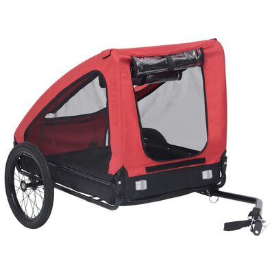 vidaXL Pet Bike Trailer Red and Black