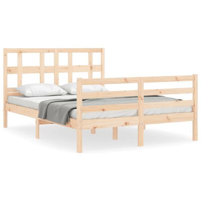 vidaXL Bed Frame without Mattress Double Solid Wood