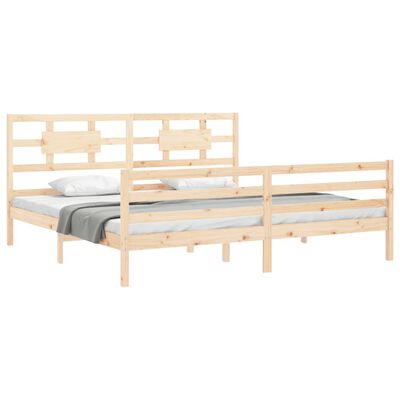 vidaXL Bed Frame without Mattress Super King Size Solid Wood