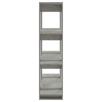 vidaXL Book Cabinet/Room Divider Concrete Grey 100x30x123.5 cm