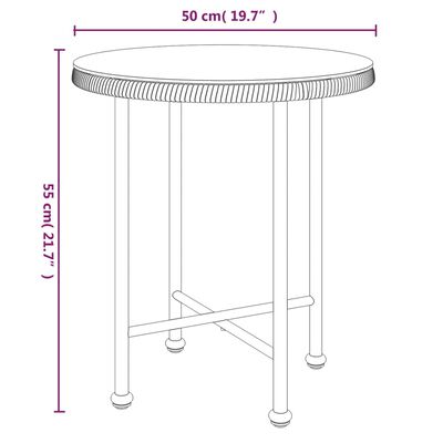 vidaXL 3 Piece Garden Dining Set Black Poly Rattan