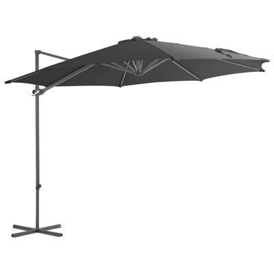 vidaXL Garden Parasol with Portable Base Anthracite