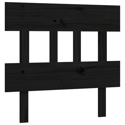 vidaXL Bed Frame without Mattress Black Single Solid Wood Pine