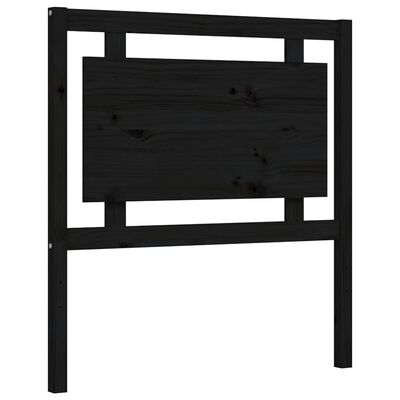 vidaXL Bed Frame without Mattress Black 90x190 cm Single Solid Wood Pine