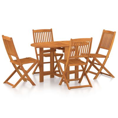 vidaXL 5 Piece Garden Dining Set Solid Acacia Wood