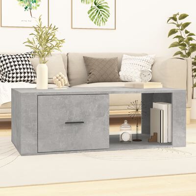 vidaXL Coffee Table Concrete Grey 100x50.5x35 cm Engineered Wood