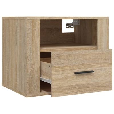 vidaXL Wall-mounted Bedside Cabinets 2 pcs Sonoma Oak 50x36x40 cm