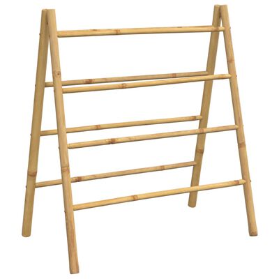 vidaXL Double Towel Ladder with 4 Rungs 90x50x100 cm Bamboo