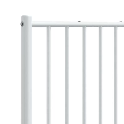 vidaXL Metal Headboard White 150 cm