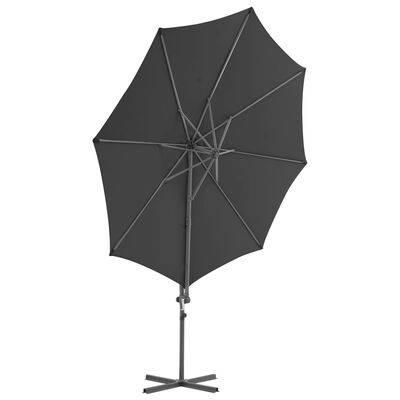 vidaXL Cantilever Garden Parasol with Steel Pole Anthracite 300 cm