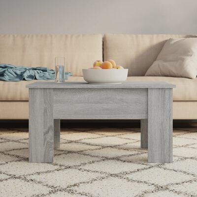 vidaXL Coffee Table Grey Sonoma 79x49x41 cm Engineered Wood