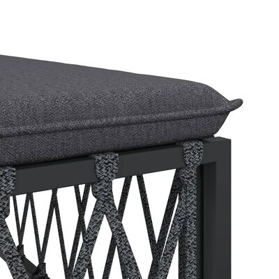 vidaXL 11 Piece Garden Lounge Set with Cushions Anthracite Steel